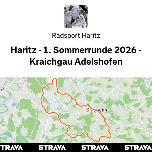 Haritz - 1. Sommerrunde 2026 - Kraichgau Adelshofen | Strava Club Event
